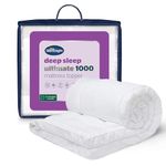 Silentnight 10cm Mattress Topper Kingsize Bed Ultimate Deep Sleep - Luxury 4 Inch Thick Soft Mattress Enhancer Pad with Easy Fit Straps - Hypoallergenic and Machine Washable - 150x200cm - King