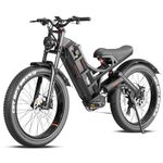 eAhora Romeo Pro [2024 Upgrded] Peak 1600W 60AH Electric Bike for Adults 100-200Miles Long Range Electric Bike 26 * 4.0 Full Suspension Electric Mountain Bike with APP Control