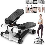 DROZIP Mini Fitness Twist Stepper Electronic Display Home Exercise Workout Machine Fitness Equipment for Home Gym with Resistance Bands Stepper Machine Exercise Equipment with Resistance Bands