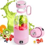 Spardar Portable Blender for Shakes and Smoothies, 3000mAh Personal Blender with 6 Blades, USB Rechargeable Blender Bottles Electric, Mini Blender Cup Portable Juicer for Home Sports Outdoors