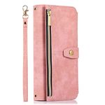 ZCDAYE Case for iPhone 15 Plus, iPhone 15 Plus (6.7 inch) Wallet Phone Case, Premium Zipper (with Wristlet) Flip Leather Phone Case Cover for iPhone 15 Plus (6.7 inch), Rose Gold