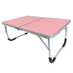 Portable Folding Table, Outdoor Folding Table, Folding Beach Table, Laptop Table, Suitable for Outdoor Travel, Camping, Beach, Barbecue, Picnic, Party, Patio, Etc. (Pink)