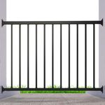 CR Fence & Rail Metal Railing for Deck, Metal Guard Rail Kit with Balusters for Deck Railing 36 inch, Wrought Iron Deck Railing Kit and Porch Railing Ideal for Residential and Commercial Use, 4ft Wide