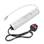 inShareplus LED Power Supply, 30W IP67 Waterproof Outdoor Driver,AC 110-260V to DC 12V 2.5A Low Voltage Transformer, Adapter with 3-Prong Plug for LED Light, Computer Project, Outdoor Use