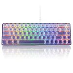 Womier W-K68 60% Keyboard Gaming - Wired Mechanical Keyboard, Hot-Swappable Keyboard, RGB Custom Mini Keyboard with Arrow Keys/Software Supported, Prelubrication Linear Switch - Purple Creamy Keyboard