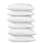 Stripe Pillows Hotel Quality Luxury Hollow Fibre Stuffed Anti-Allergy Pillows Designed for Back Stomach & Side Sleeper Bed Pillows-Bounce Back Support Soft Pillow-Standard Size 74x48cm (Pack of 6)