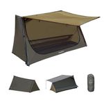 onewind Ultralight Bivy Tent for Single Person, 3 Season Backpacking Tent with Canopy Waterproof Silnylom Bushcraft Tent Shelter Lightweight 1 Person Tent for Camping Backpacking Hiking, OD Green