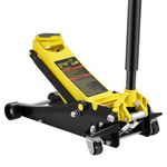 VEVOR Floor Jack, 3 Ton Low Profile, Heavy-Duty Steel Racing Floor Jack with Dual Pistons Quick Lift Pump, Lifting Range 3.35"-19.69"