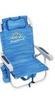 TECNOVOZ Tommy Bahamas 2000998 Folding Beach Chair with Handles, Blue Mosaic