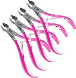 Professional Cuticle Trimmer Nail Cuticle Cutter Stainless Steel Cuticle Nippers with Sharp Blades of Cuticle Remover Clippers Manicure Tools Double Spring - Pedicure Nail Tools (Pink - 4 Pack)