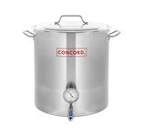 Concord Cookware Stainless Steel Home Brew Kettle Stock Pot (Weldless Fittings) 100 Qt/ 25 Gal