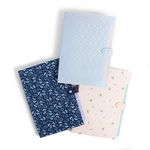 U Brands Fashion Expanding File Folder, Poly 5-Pocket Folder, Elevated Patterns, 3 Pack (3450U01-12)