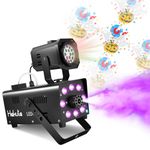 Hakuta Fog Machine, LED Projector Light Smoke Machine with Timer of 5/15/30min Continuous Spray, 13 Colorful LED Light Effects, 500W 2300CFM for Halloween, DJ, Party, Stage