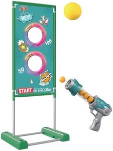 Foam Ball Gun with 12 Soft Bullets & Mobile Target | Light Powered Air Soft Gun for Kid | Shooting Games for Kids | Toy Guns for Kids | Holiday and Birthday Gift for Boys & Girls Ages 5+ Years Old