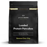 Protein Works - Loaded Protein Pancake Mix | Premium Pancake Mix | High Protein Pancakes | High Protein Breakfast | Low Sugar Snack | 16 Servings | Banana Choc Chip | 1kg