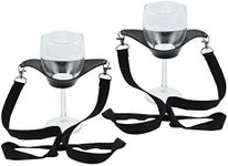 Fairly Odd Novelties Wine Glass Lanyard, Black, Set of 2 Funny Drinking Lifehack Gag Gift