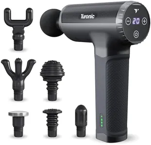 Turonic GM5 Handheld Massage Gun - Deep Tissue Percussion Massager for Muscle Relaxation, 20 Speeds, 7 Heads, Easy-To-Use, Quiet and Powerful for Athletes Personal Use, Shoulder, Leg, Foot, Back, Body