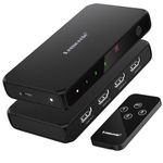 Lemorele 4K HDMI Switch, 3 in 1 Out HDMI Splitter, Triple Multiview Seamless Switcher Selector with Remote Control (Batteries not Included)