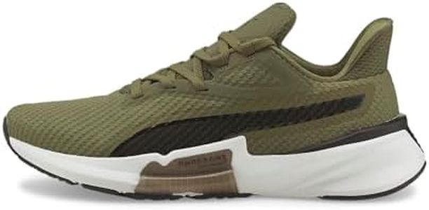 PUMA Men's Pwrframe Tr Gymnastics Shoes, Dark Green Moss Puma Black, 7 US