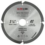 Saxton PCD Circular Saw Blade, 185mm x 4 Teeth x 30mm Bore 16, 20 & 25mm rings, Polycrystalline Diamond Tipped Fibre Cement Board, Hard Materials