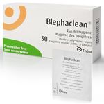 BlephaClean Lid Wipes - Gentle, Sterile Ready-to-Use for Daily Lid Care, Ideal for those diagnosed with Dry Eye, including MGD & Blepharitis and Infants, Sterile & Individually Wrapped - 30 Wipes