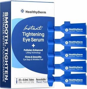 Instant Under Eye Lift Serum: Reduces Eye Bags, Wrinkles, Puffy Eyes, Dark Circles & Crow’s Feet in Minutes - Advanced Firming Polysaccharide Formula for Mature Skin - 20 Resealable Tubes