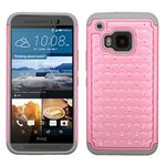 Asmyna Asmyna HTC One M9 FullStar Protector Cover - Retail Packaging - Pearl Pink/Gray