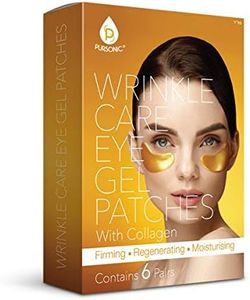 Pursonic | Wrinkle Care Eye Gel Patches with Collagen for Puffy Eyes, Dark Circles, & Wrinkles - Hydrates and Rejuvenates Skin for Anti-Aging Effects
