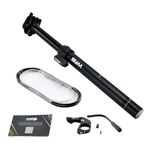 WFS Flex Remote External Dropper Seatpost for MTB – 27.2mm Diameter, 110mm Travel, 395mm Length, Black, Includes Remote Lever and Cable