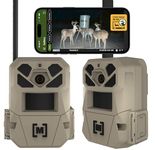 Moultrie Edge 3 Pro Cellular Trail Camera - 2-Pack - 50MP Image Sensor, 1440p QHD Video with Audio, AI Buck Detection, GPS, 0.3s Trigger Speed, No-Glow Flash