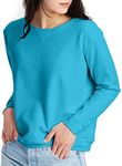 Hanes Women's EcoSmart V-Notch Crew