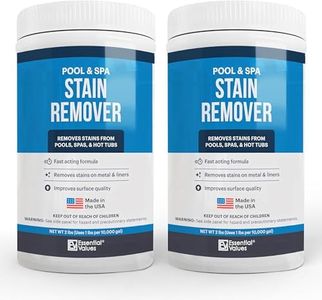 Essential Values Swimming Pool & Spa Stain Remover (2 LBS) - Compatible with Vinyl Liners, Fiberglass & Metals - Effective Formula Removes Rust & Tough Stains
