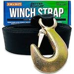 Boat Trailer Winch Strap with Hook 