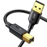 UGREEN Printer Cable, USB A to B Lead 24K Gold Plated, USB 2.0 to USB B Cable, USB Type B Male Scanner Printer Cord Compatible with Epson HP Canon Envy Lexmark Dell Brother Printer DAC Xerox etc(1.5M)