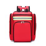 YuanDiann Emergency Medical Supplies Backpack Empty, Large Trauma First Aid Kits Storage Bag, First Responder Bag with Handle for EMT, Rescue, Tactical Medics, Home Care Red