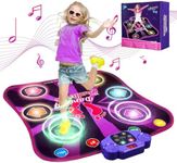 HahaGift Light Up Dance Mat for Girls Toys Age 4 5 6 7 8,Dance Pad Toys for 4 5 6 7 8 9 10 Year Old Girl Boy Gifts, Dance Game for Kids Toys Age 4-8 Birthday Gifts