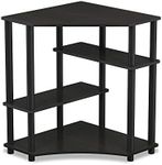 Furinno Turn-N-Tube Space Saving Corner Desk with Shelves, Espresso/Black, 79 (W) x 72.4 (H) x 57.2 (D) cm