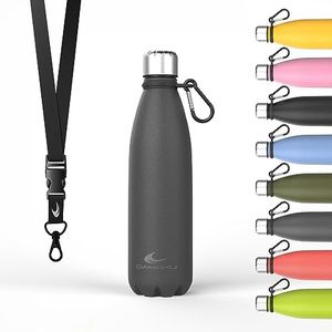 Daikoku - Bouteille d'eau en Acier Inoxydable | Thermos Isotherme 500ml | sans BPA | Etanche | Idéale pour Le Sport, Le Bureau, la Randonnée | Gris | 500 ML