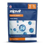 Zipvit Iron Tablets 14mg, High Strength Ferrous Fumarate, 180 Vegan Tablets, Supports Cognitive Function & Immune System, Reduces Tiredness and Fatigue, Iron Supplements for Women and Men