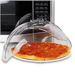 Flippable Microwave Splatter Cover,Microwave Cover for Food, Dish, Higher Microwave Plate Cover for Heating, Stay-Inside Splatter Guard for Microwave Oven, Innovative Lid-10.5 IN