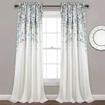 S30 3D Flowers Digital Printed Polyester Fabric Curtains for Bed Room Kids Room Living Room Color White Window/Door/Long Door(D.N.1749) (4 x 7 Feet (Size ; 48 x 84 Inch) Door, 4)