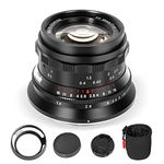 PERGEAR 35mm F1.4 Full-Frame Manual Focus Lens, Compatible with Sony E-Mount Cameras A7 A7II A7III A7R A7RII A7RIII A7RIV A7S A7SII A7SIII A9 A7C A6400 A6000 A6600 A6100 A6500 A6300 (Black)