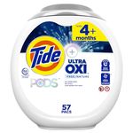 Tide PODS Ultra OXI Free Laundry Detergent Pacs, National Eczema Association and National Psoriasis Foundation Recommended, 57 Count