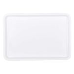 PAUL SONS White Acrylic Rectangular Serving Medium Tray Size: 14.5x9.8 (Pack of 1Pc)