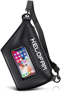 Kelofam Waterproof Bag for Swimming, IPX8 Cell Phone Dry Bags waterproof with Waist Strap, Keep Your Valuables Dry, Perfect for Swimming Snorkeling Boating Kayaking Beach Pool Water Park (Normal)