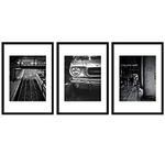 COLOSSAL ART HOUSE Set of 3 Urbanize Framed Poster for Home & Office Wall Decoration - Portrait, Wall Display (Black, 12x16 Inch Frame with Poster)