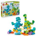 LEGO DUPLO 3in1 Dinosaurs on Wheels - Educational Toy for 3+ Year Old Boys & Girls to Build a Diplodocus and T. rex, Triceratops & Stegosaurus or Pteranodon & Parasaurolophus Dinosaur Figures - 10451