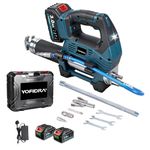 Yofidra Electric Grease Gun, 12000PSI, 6 oz/min Flow, Cordless Grease Gun with 2×3000 mAh Batteries and Charger, Efficient for Truck, Construction, Farm