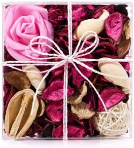Pretysnow Spring Potpourri Bags, Rose Scent Potpourri Bowl Vase Filler, Bathroom Fragrance Sachet, Home Decor Fragrance Sachet Petal for Living Room Office Closet Car, 5.2oz
