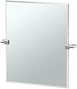 Gatco 4389SM Bleu, Small Rectangle Mirror, Satin Nickel, 24-inch